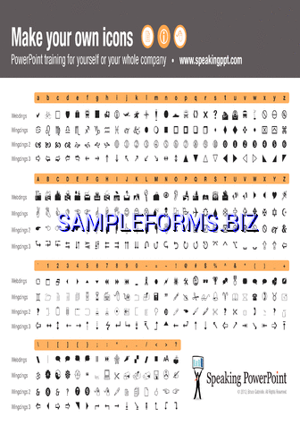Wingdings And Webdings Chart